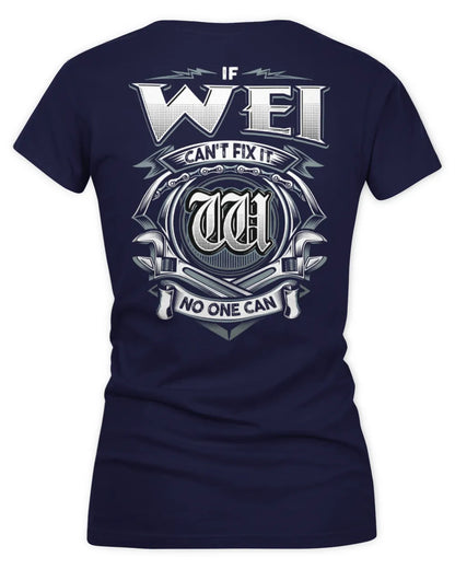 WEI AP81-K4-626 - Personalized Ahmed Quote Apparel “If Ahmed Can't Fix It, No One Can” - Women's V-Neck T-Shirt - Navy