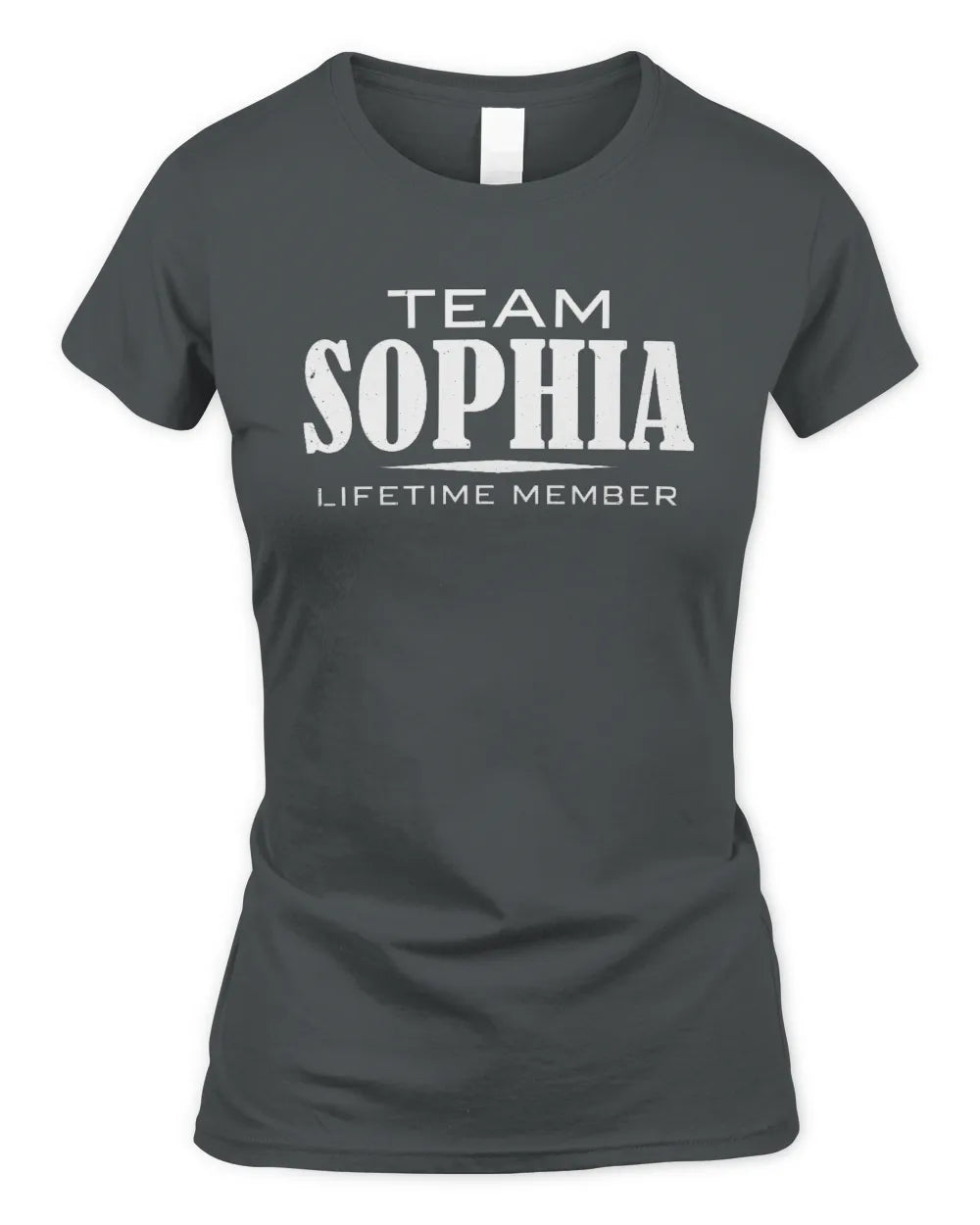 SOPHIA BL62-K4-128 - Personalized “Team NAME Lifetime Member” - Women's Standard T-Shirt - Charcoal