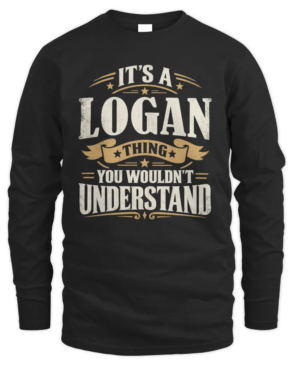 LOGAN P08 TH51 - Personalized “It’s a/an [NAME] Thing – You Wouldn’t Understand” Shirt - Men's Long Sleeved T-Shirt - Black