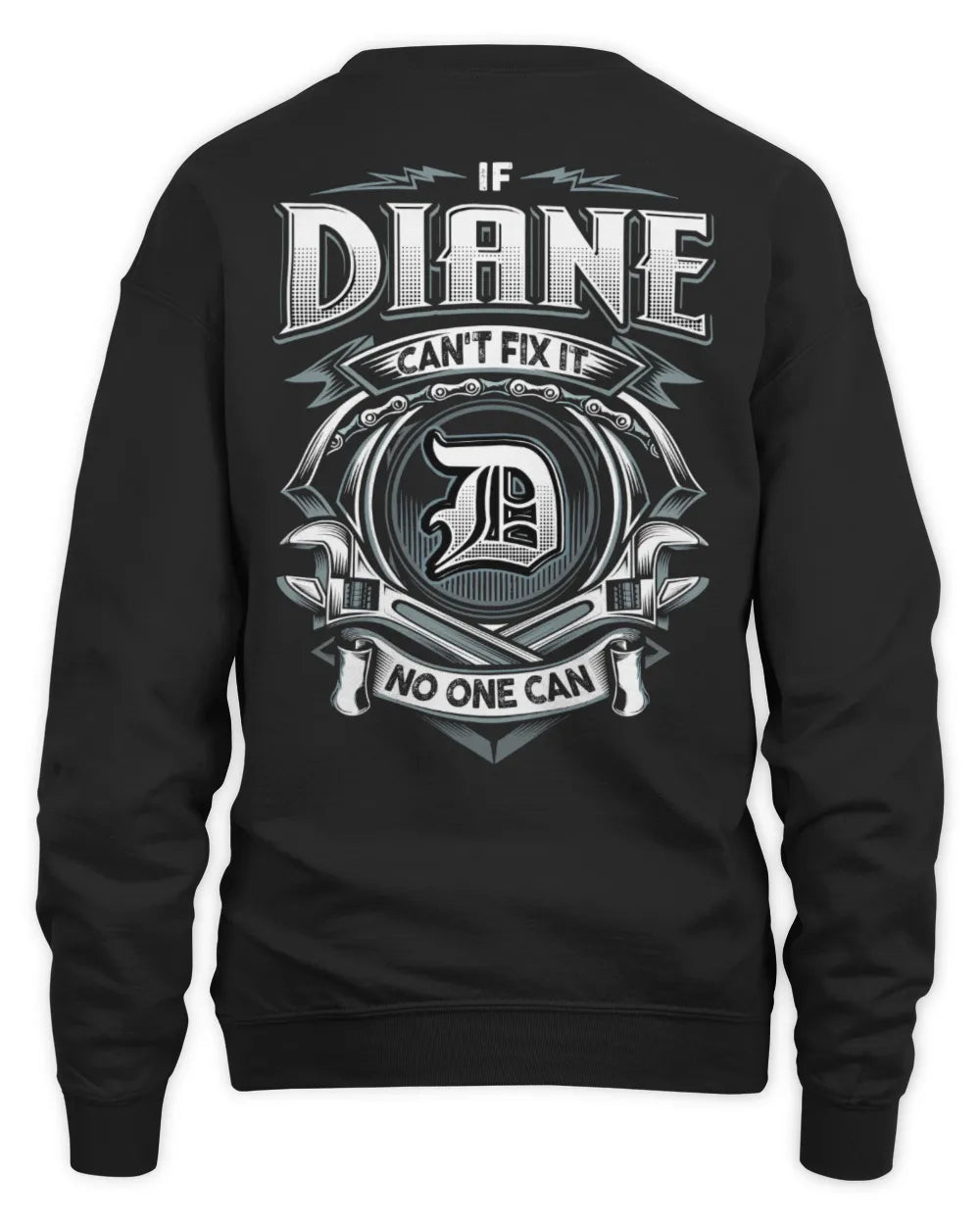 DIANE AP81-K4-626 - Personalized Ahmed Quote Apparel “If Ahmed Can't Fix It, No One Can” - Unisex Sweatshirt - Black