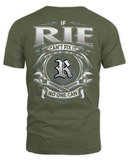 RIE AP81-K4-626 - Personalized Ahmed Quote Apparel “If Ahmed Can't Fix It, No One Can” - Unisex Standard T-Shirt - Military Green
