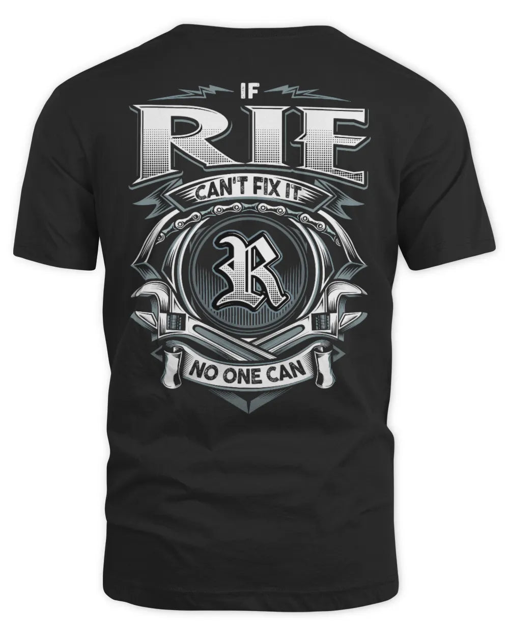 RIE AP81-K4-626 - Personalized Ahmed Quote Apparel “If Ahmed Can't Fix It, No One Can” - Unisex Standard T-Shirt - Black