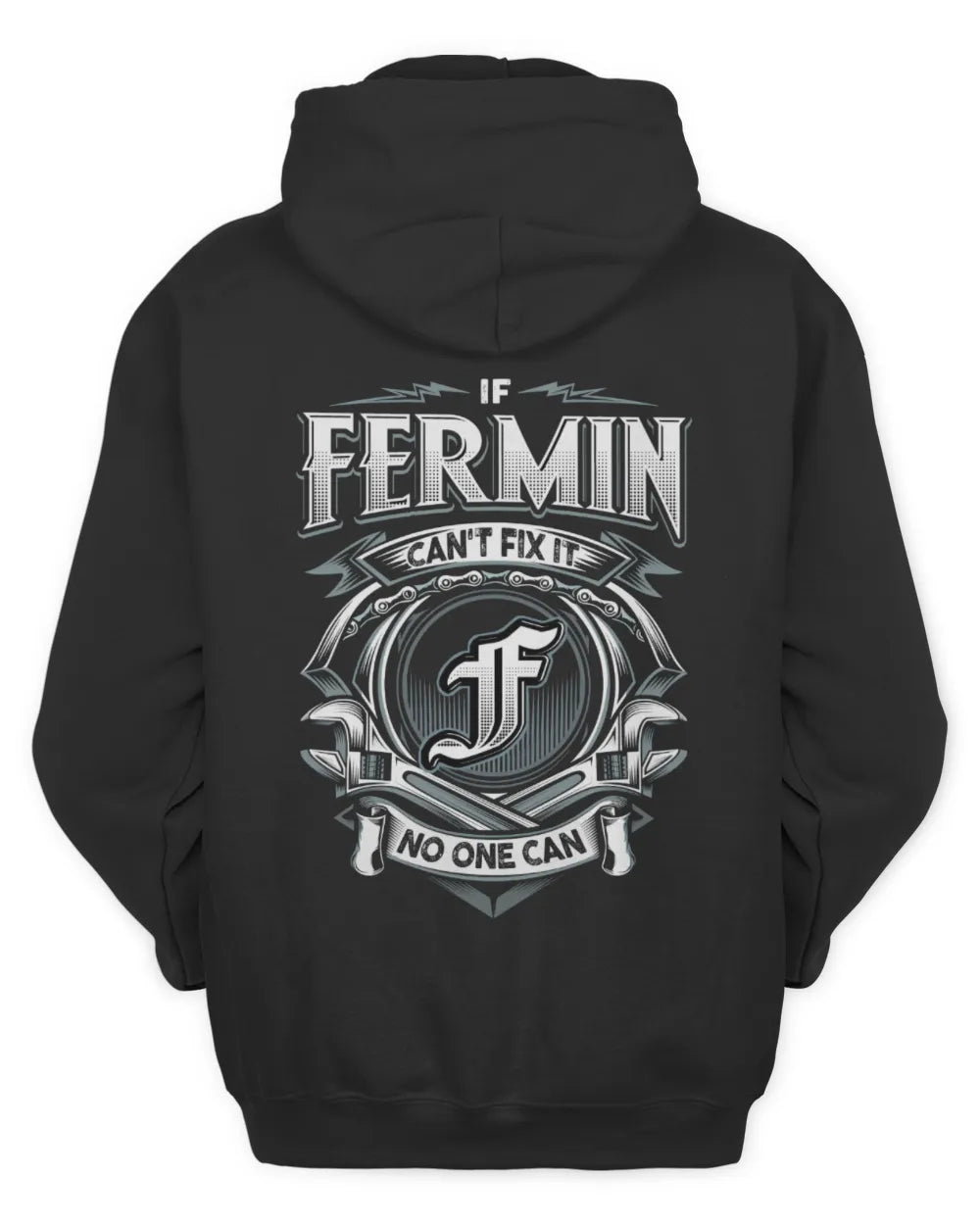 FERMIN AP81-K4-626 - Personalized Ahmed Quote Apparel “If Ahmed Can't Fix It, No One Can” - Unisex Hoodie - Black
