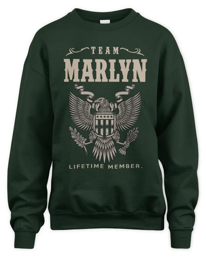 MARLYN TP06-K82 – Personalized Classic Style Apparel “Team NAME Lifetime Member” - Unisex Sweatshirt - Forest Green