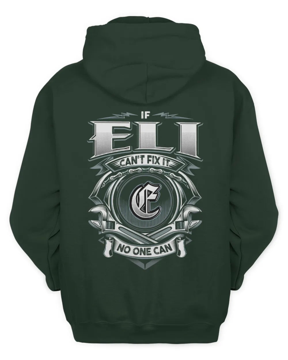 ELI AP81-K4-626 - Personalized Ahmed Quote Apparel “If Ahmed Can't Fix It, No One Can” - Unisex Hoodie - Forest Green