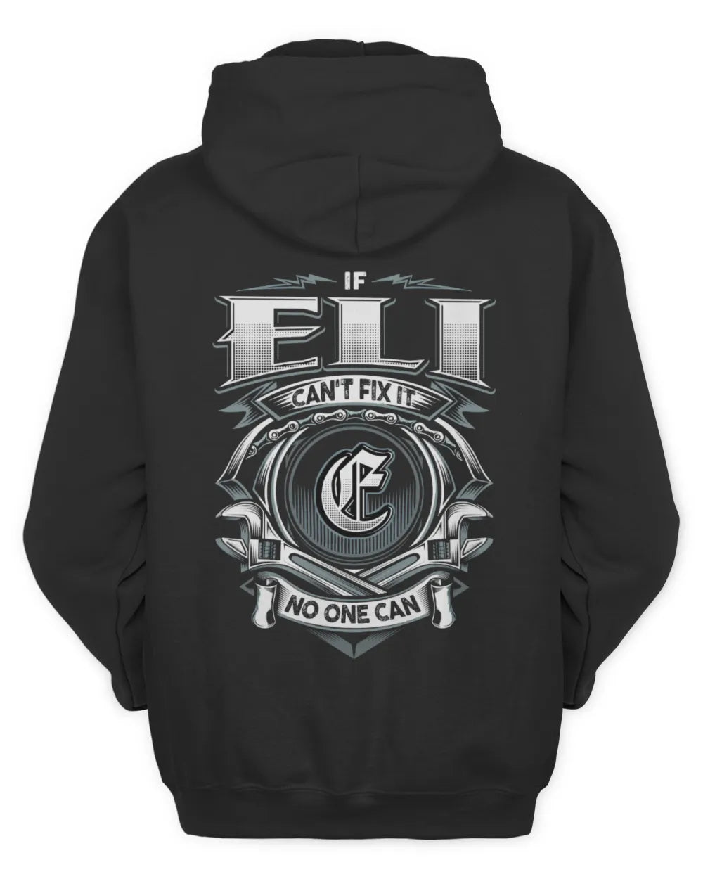 ELI AP81-K4-626 - Personalized Ahmed Quote Apparel “If Ahmed Can't Fix It, No One Can” - Unisex Hoodie - Black