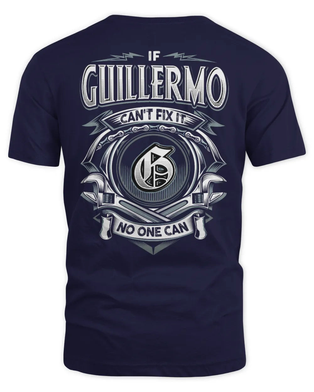 GUILLERMO AP81-K4-626 - Personalized Ahmed Quote Apparel “If Ahmed Can't Fix It, No One Can” - Unisex Standard T-Shirt - Navy