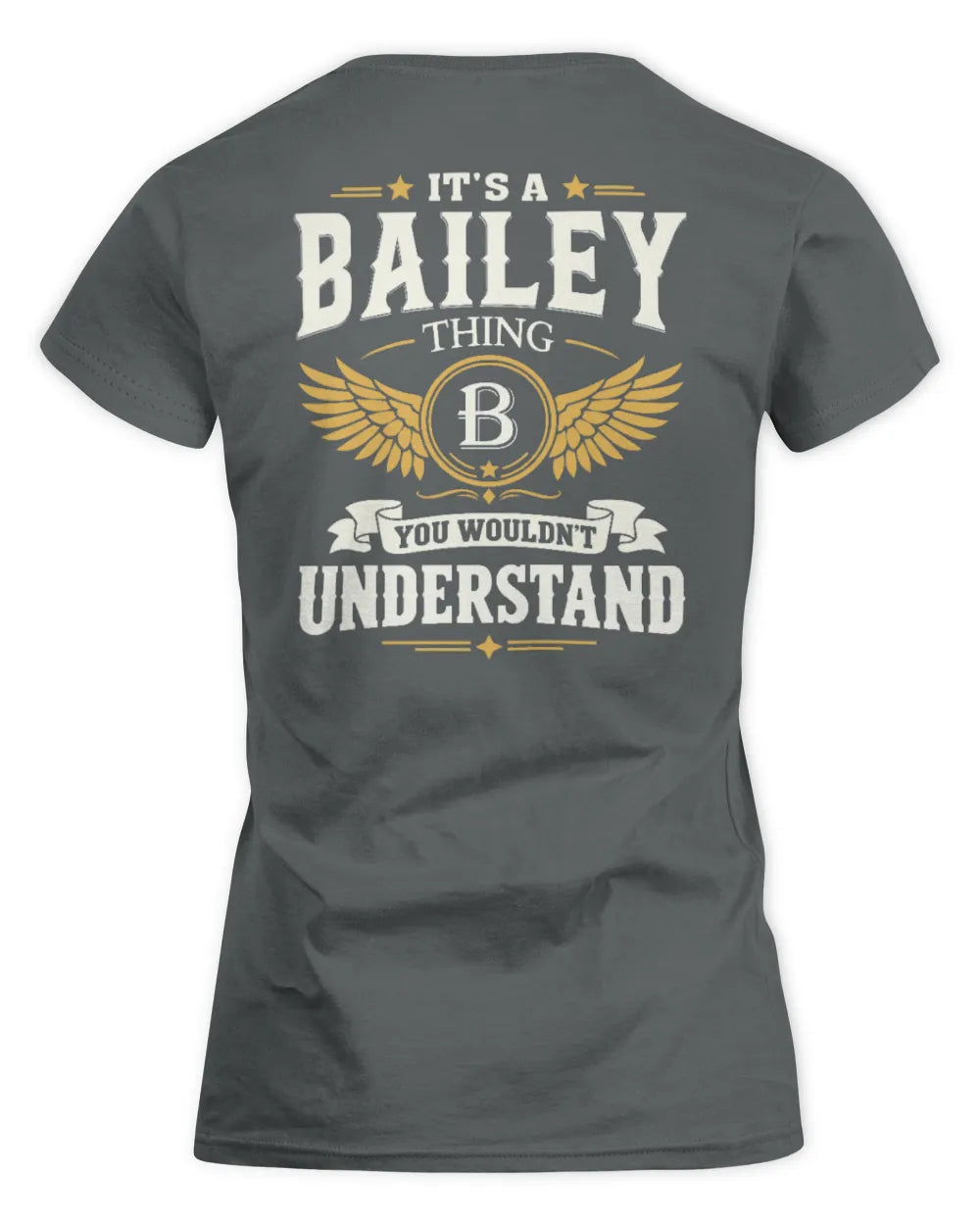 BAILEY KT06-M008 It’s a [NAME] Thing – You Wouldn’t Understand | Personalized Vintage T-Shirt - Women's Standard T-Shirt - Charcoal