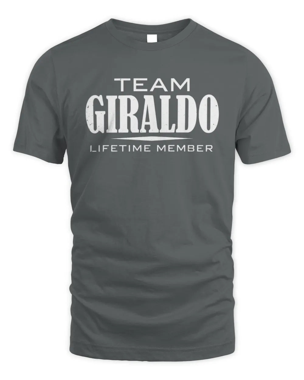 GIRALDO BL62-K4-128 - Personalized “Team NAME Lifetime Member” - Unisex Standard T-Shirt - Charcoal