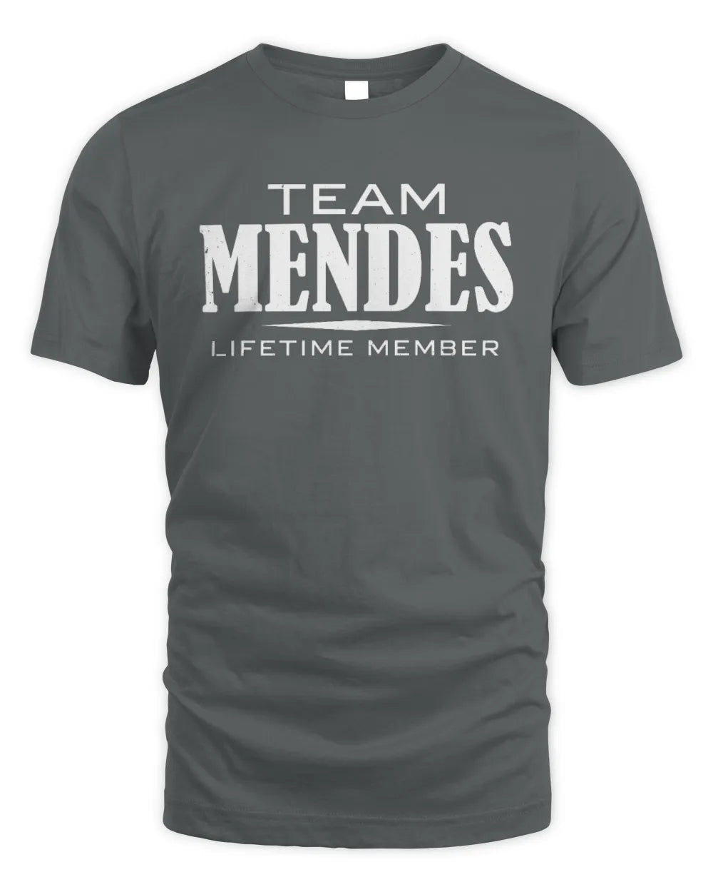 MENDES BL62-K4-128 - Personalized “Team NAME Lifetime Member” - Unisex Standard T-Shirt - Charcoal
