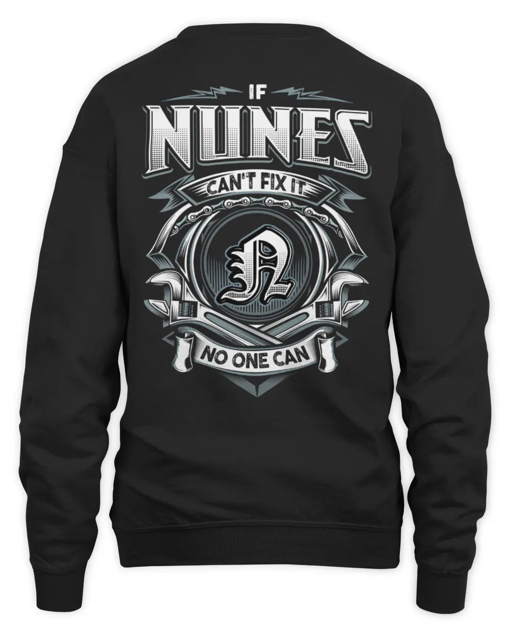 NUNES AP81-K4-626 - Personalized Ahmed Quote Apparel “If Ahmed Can't Fix It, No One Can” - Unisex Sweatshirt - Black