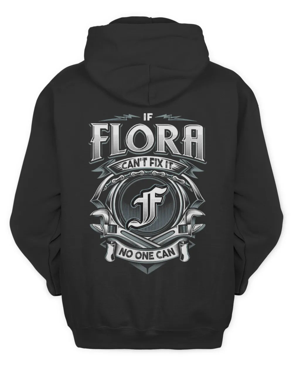FLORA AP81-K4-626 - Personalized Ahmed Quote Apparel “If Ahmed Can't Fix It, No One Can” - Unisex Hoodie - Black