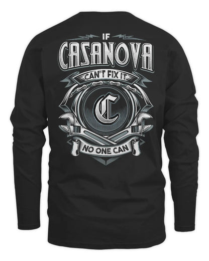 CASANOVA AP81-K4-626 - Personalized Ahmed Quote Apparel “If Ahmed Can't Fix It, No One Can” - Men's Long Sleeved T-Shirt - Black