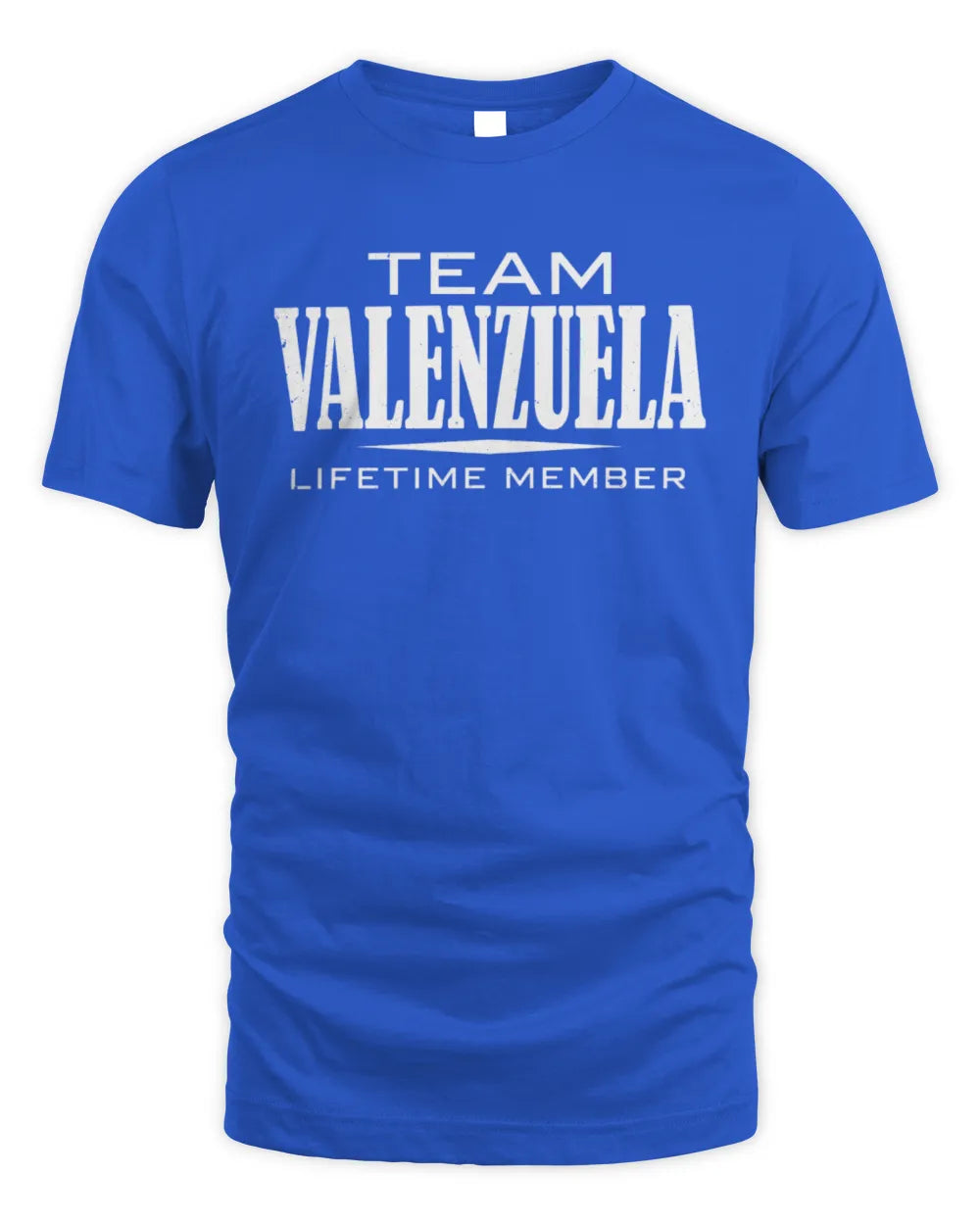 VALENZUELA BL62-K4-128 - Personalized “Team NAME Lifetime Member” - Unisex Standard T-Shirt - Royal