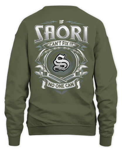 SAORI AP81-K4-626 - Personalized Ahmed Quote Apparel “If Ahmed Can't Fix It, No One Can” - Unisex Sweatshirt - Military Green