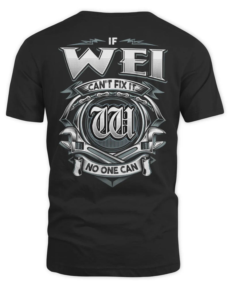 WEI AP81-K4-626 - Personalized Ahmed Quote Apparel “If Ahmed Can't Fix It, No One Can” - Unisex Standard T-Shirt - Black