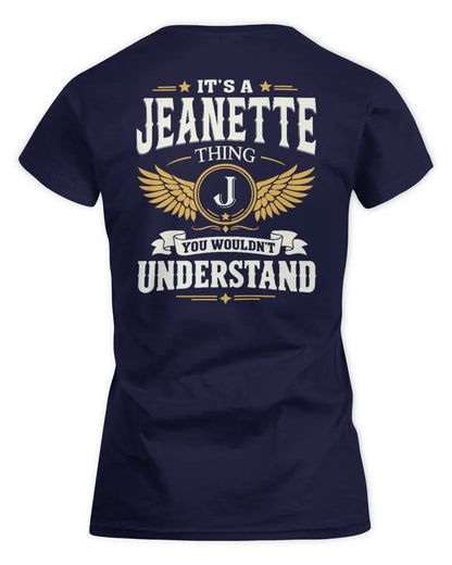 JEANETTE KT06-M008 It’s a [NAME] Thing – You Wouldn’t Understand | Personalized Vintage T-Shirt - Women's Standard T-Shirt - Navy