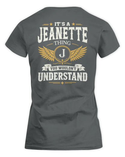 JEANETTE KT06-M008 It’s a [NAME] Thing – You Wouldn’t Understand | Personalized Vintage T-Shirt - Women's Standard T-Shirt - Charcoal