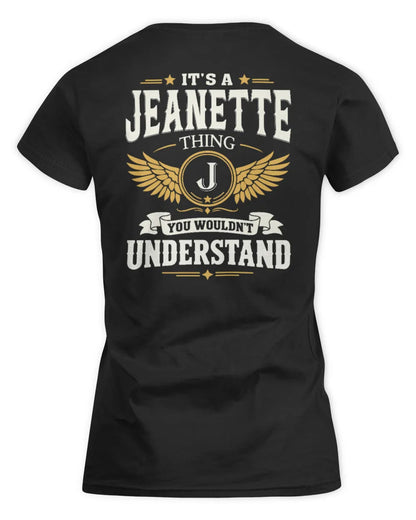 JEANETTE KT06-M008 It’s a [NAME] Thing – You Wouldn’t Understand | Personalized Vintage T-Shirt - Women's Standard T-Shirt - Black