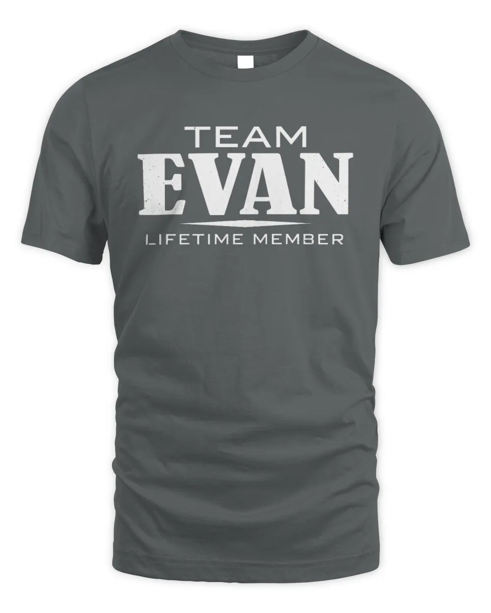 EVAN BL62-K4-128 - Personalized “Team NAME Lifetime Member” - Unisex Standard T-Shirt - Charcoal