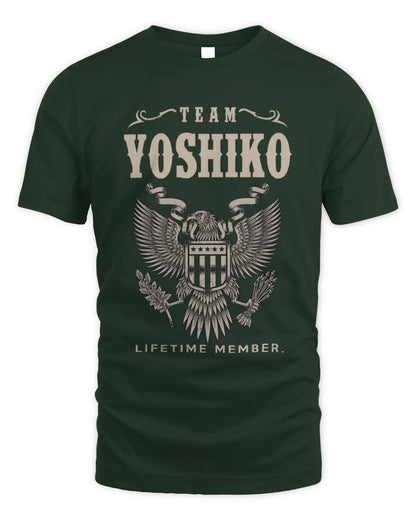 YOSHIKO TP06-K82 – Personalized Classic Style Apparel “Team NAME Lifetime Member” - Unisex Standard T-Shirt - Forest Green