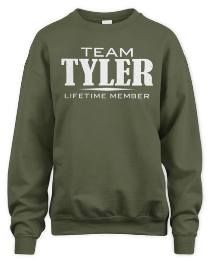 TYLER BL62-K4-128 - Personalized “Team NAME Lifetime Member” - Unisex Sweatshirt - Military Green
