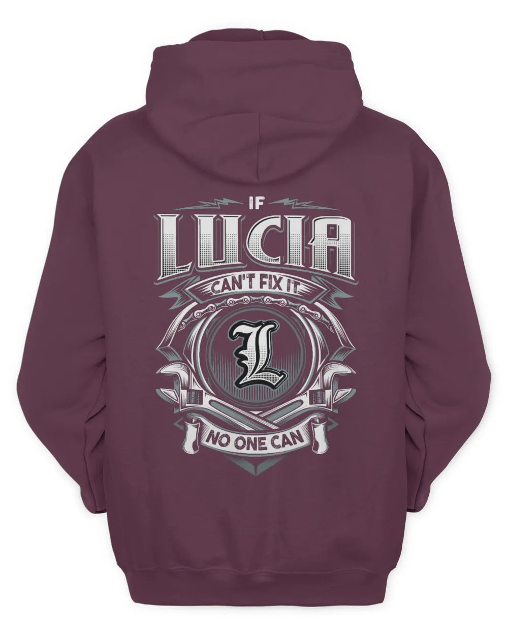 LUCIA AP81-K4-626 - Personalized Ahmed Quote Apparel “If Ahmed Can't Fix It, No One Can” - Unisex Hoodie - Maroon