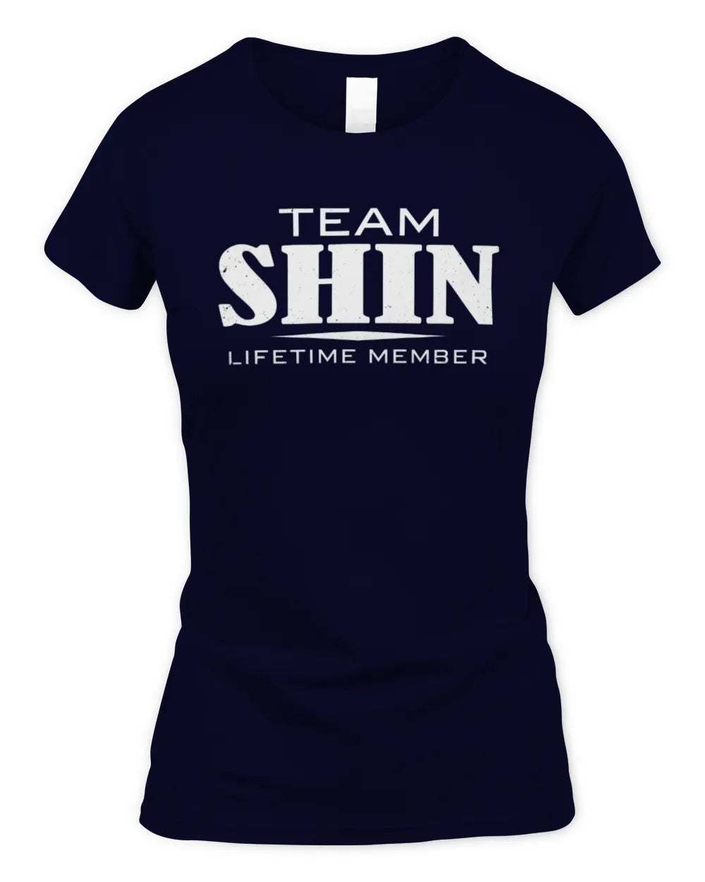 SHIN BL62-K4-128 - Personalized “Team NAME Lifetime Member” - Women's Standard T-Shirt - Navy