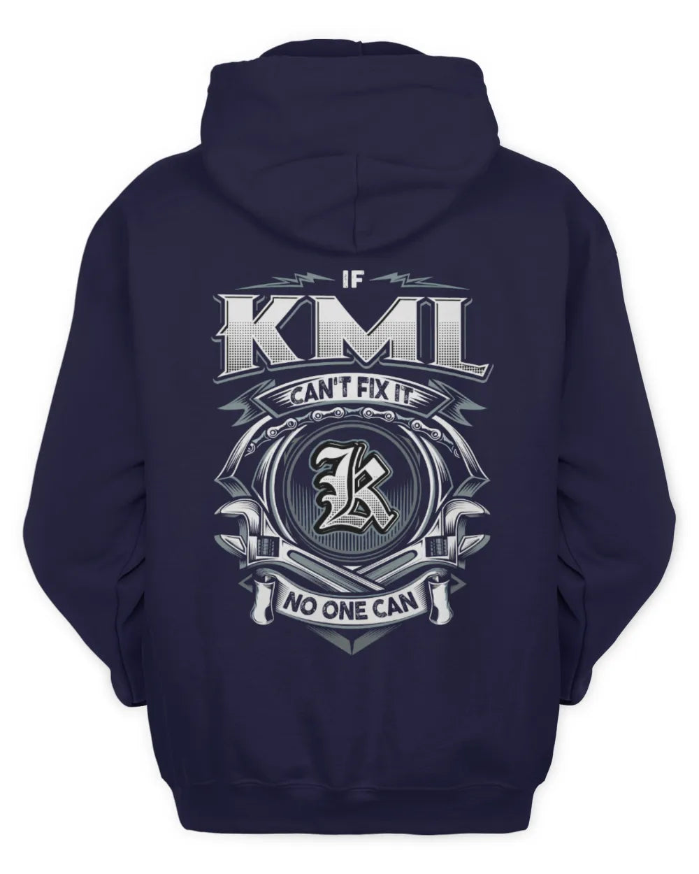 KML AP81-K4-626 - Personalized Ahmed Quote Apparel “If Ahmed Can't Fix It, No One Can” - Unisex Hoodie - Navy