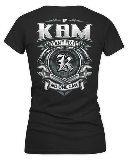 KAM AP81-K4-626 - Personalized Ahmed Quote Apparel “If Ahmed Can't Fix It, No One Can” - Women's V-Neck T-Shirt - Black