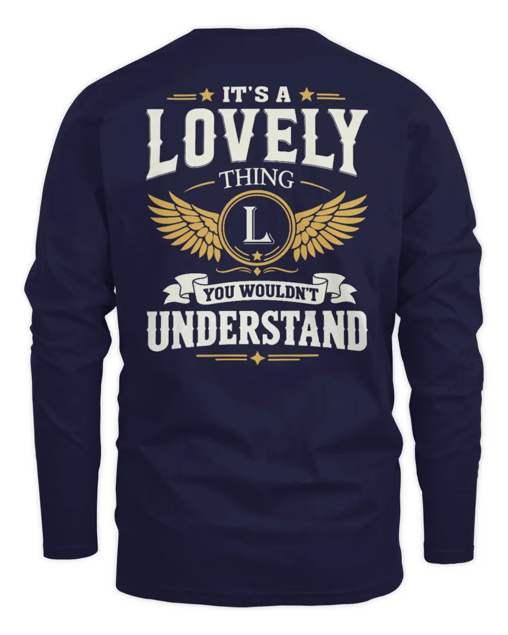 LOVELY KT06-M008 It’s a [NAME] Thing – You Wouldn’t Understand | Personalized Vintage T-Shirt - Men's Long Sleeved T-Shirt - Navy