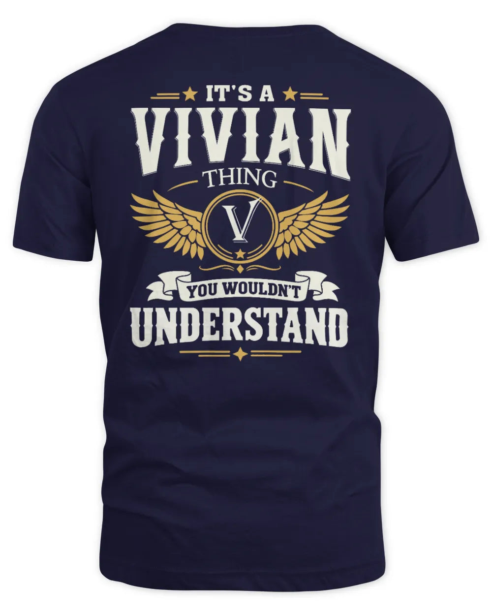 VIVIAN KT06-M008 It’s a [NAME] Thing – You Wouldn’t Understand | Personalized Vintage T-Shirt - Unisex Standard T-Shirt - Navy