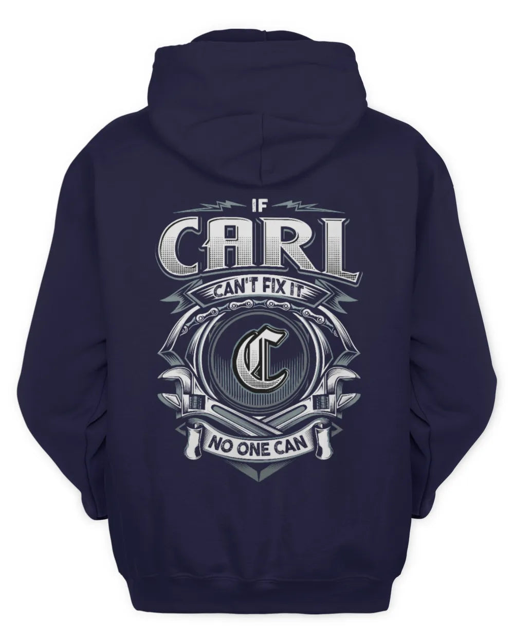 CARL AP81-K4-626 - Personalized Ahmed Quote Apparel “If Ahmed Can't Fix It, No One Can” - Unisex Hoodie - Navy