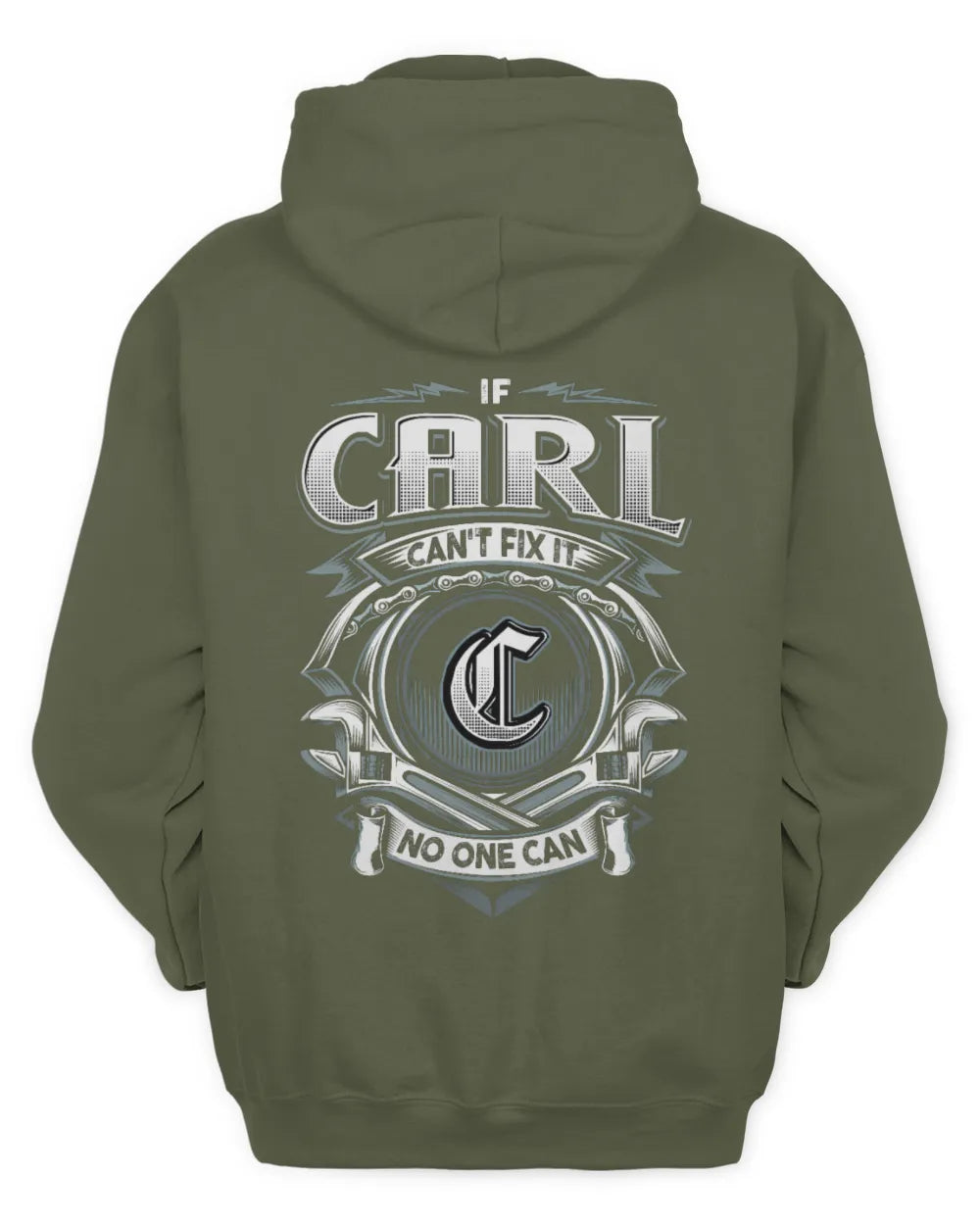CARL AP81-K4-626 - Personalized Ahmed Quote Apparel “If Ahmed Can't Fix It, No One Can” - Unisex Hoodie - Military Green