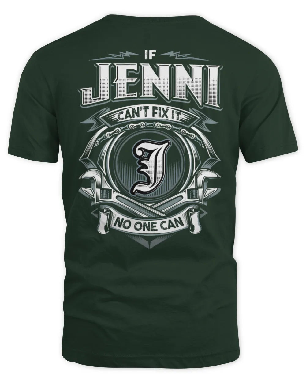 JENNI AP81-K4-626 - Personalized Ahmed Quote Apparel “If Ahmed Can't Fix It, No One Can” - Unisex Standard T-Shirt - Forest Green