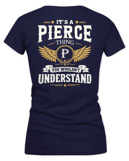 PIERCE KT06-M008 It’s a [NAME] Thing – You Wouldn’t Understand | Personalized Vintage T-Shirt - Women's V-Neck T-Shirt - Navy