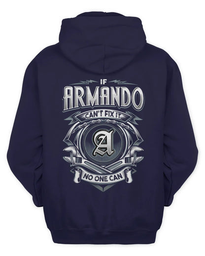 ARMANDO AP81-K4-626 - Personalized Ahmed Quote Apparel “If Ahmed Can't Fix It, No One Can” - Unisex Hoodie - Navy