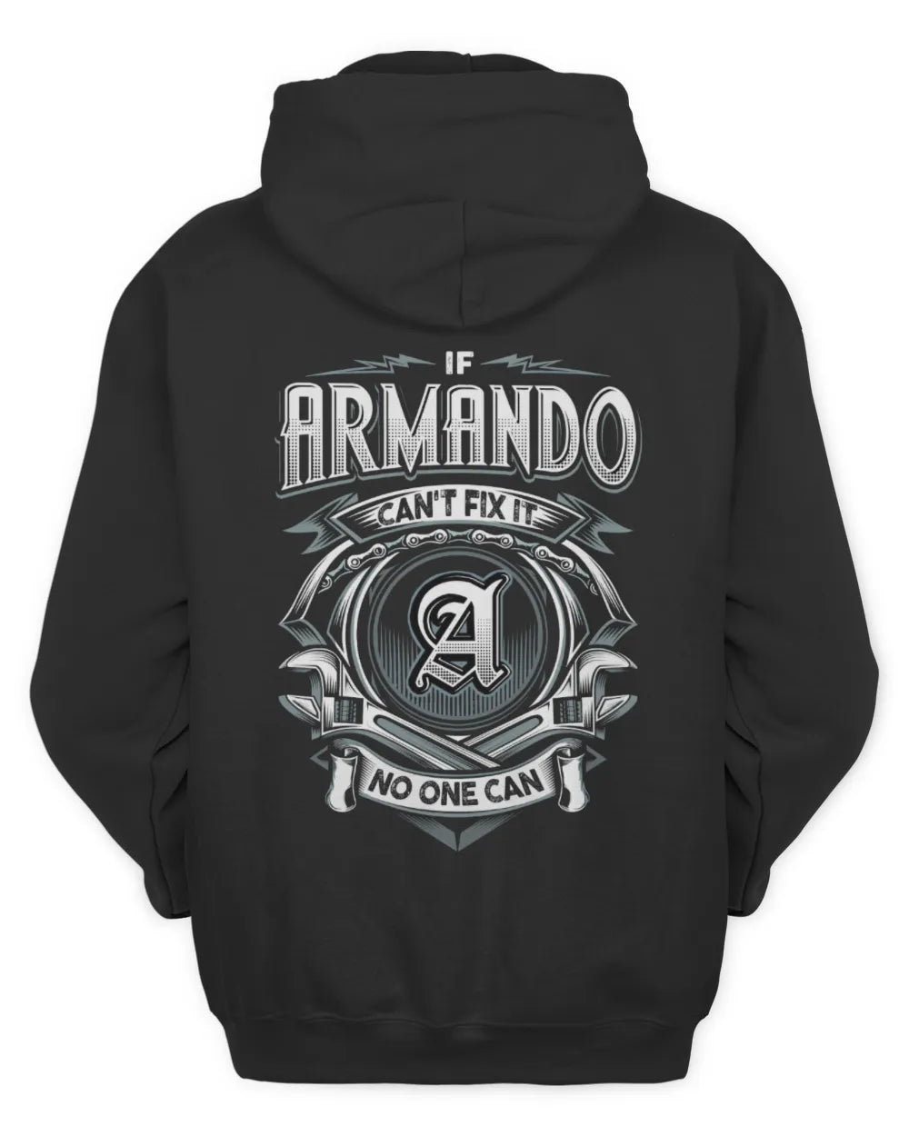 ARMANDO AP81-K4-626 - Personalized Ahmed Quote Apparel “If Ahmed Can't Fix It, No One Can” - Unisex Hoodie - Black