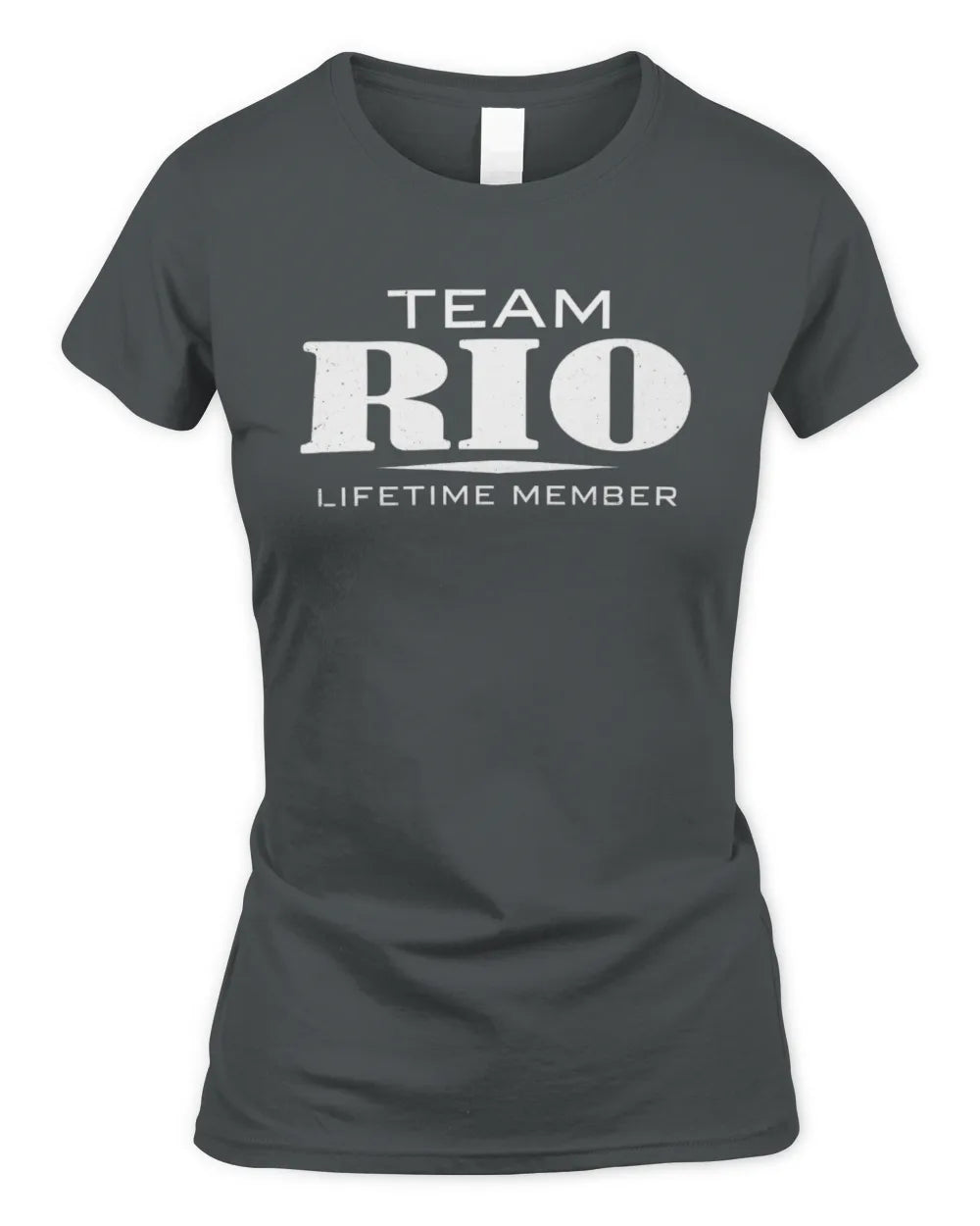 RIO BL62-K4-128 - Personalized “Team NAME Lifetime Member” - Women's Standard T-Shirt - Charcoal