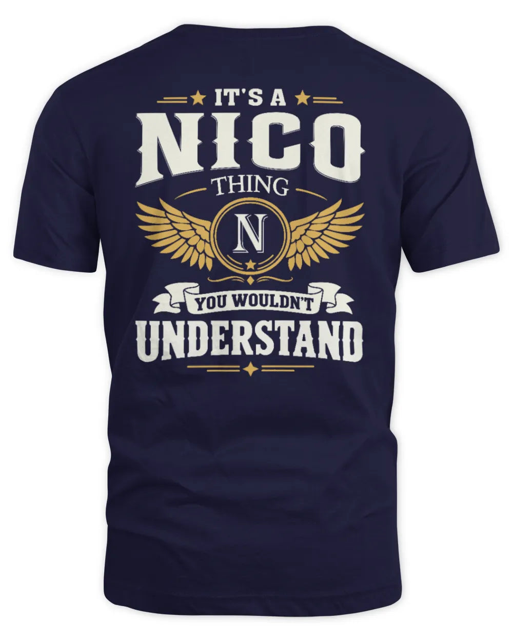 NICO KT06-M008 It’s a [NAME] Thing – You Wouldn’t Understand | Personalized Vintage T-Shirt - Unisex Standard T-Shirt - Navy