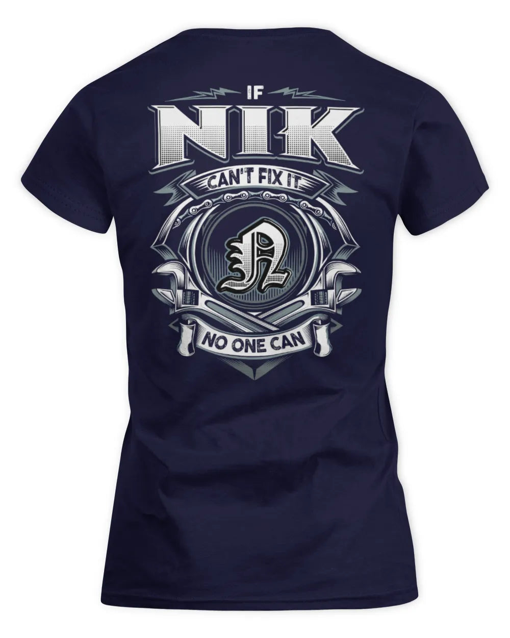 NIK AP81-K4-626 - Personalized Ahmed Quote Apparel “If Ahmed Can't Fix It, No One Can” - Women's Standard T-Shirt - Navy
