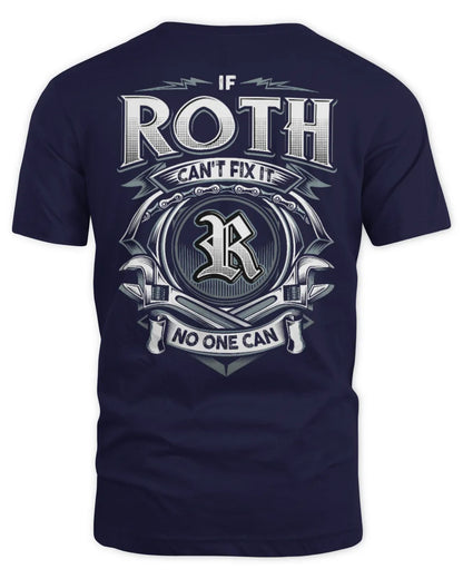 ROTH AP81-K4-626 - Personalized Ahmed Quote Apparel “If Ahmed Can't Fix It, No One Can” - Unisex Standard T-Shirt - Navy