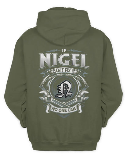 NIGEL AP81-K4-626 - Personalized Ahmed Quote Apparel “If Ahmed Can't Fix It, No One Can” - Unisex Hoodie - Military Green