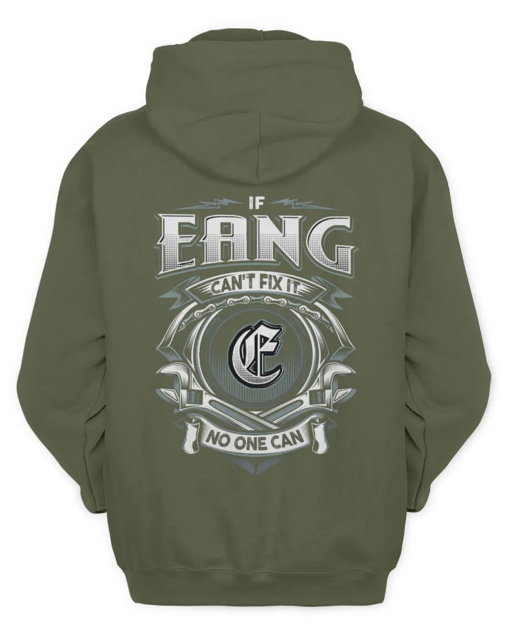 EANG AP81-K4-626 - Personalized Ahmed Quote Apparel “If Ahmed Can't Fix It, No One Can” - Unisex Hoodie - Military Green