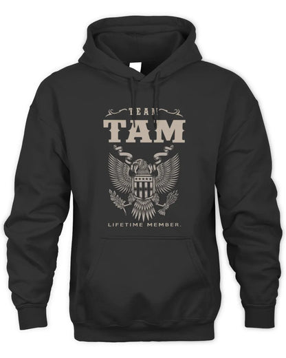 TAM TP06-K82 – Personalized Classic Style Apparel “Team NAME Lifetime Member” - Unisex Hoodie - Black