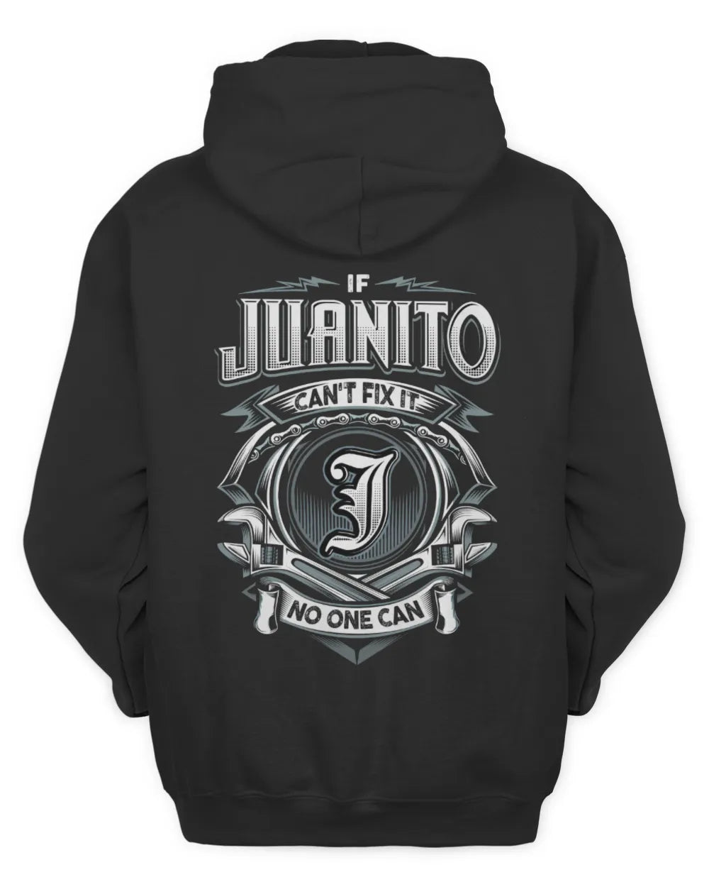 JUANITO AP81-K4-626 - Personalized Ahmed Quote Apparel “If Ahmed Can't Fix It, No One Can” - Unisex Hoodie - Black