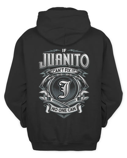 JUANITO AP81-K4-626 - Personalized Ahmed Quote Apparel “If Ahmed Can't Fix It, No One Can” - Unisex Hoodie - Black