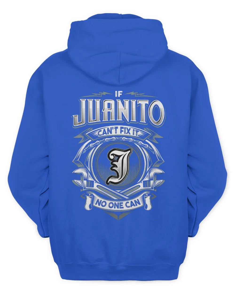 JUANITO AP81-K4-626 - Personalized Ahmed Quote Apparel “If Ahmed Can't Fix It, No One Can” - Unisex Hoodie - Royal