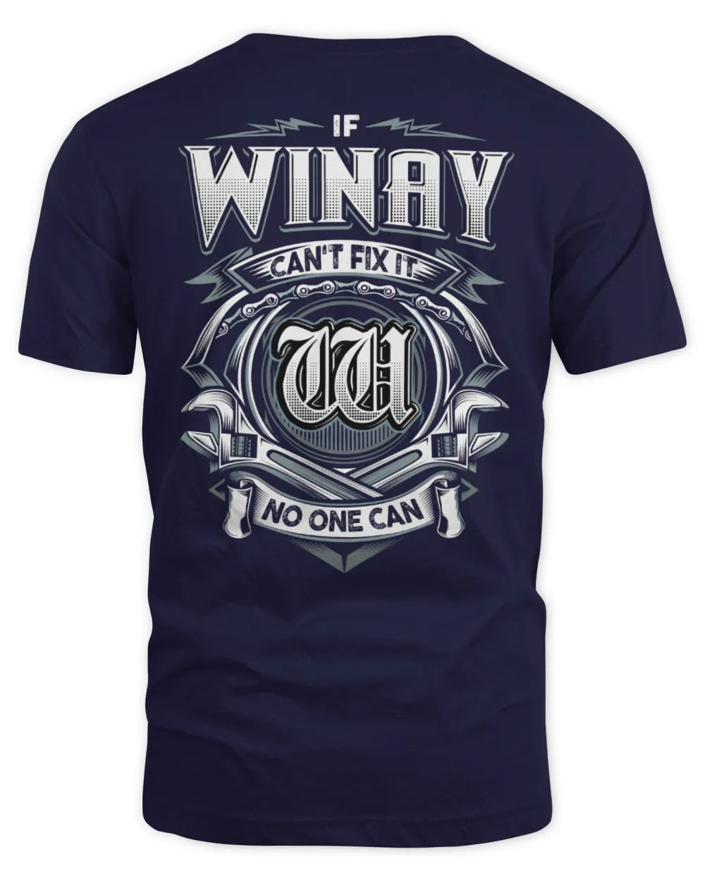 WINAY AP81-K4-626 - Personalized Ahmed Quote Apparel “If Ahmed Can't Fix It, No One Can” - Unisex Standard T-Shirt - Navy
