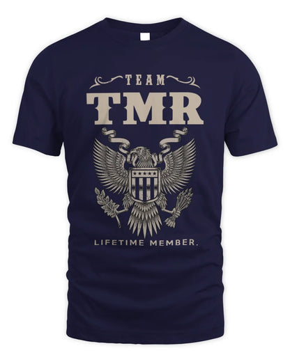 TMR TP06-K82 – Personalized Classic Style Apparel “Team NAME Lifetime Member” - Unisex Standard T-Shirt - Navy
